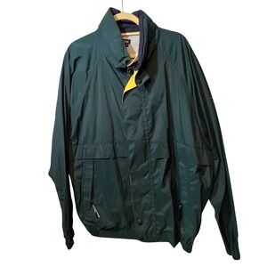 Vintage Nautica Windbreaker Jacket Full Zip Lightweight Coat Green XL‎
